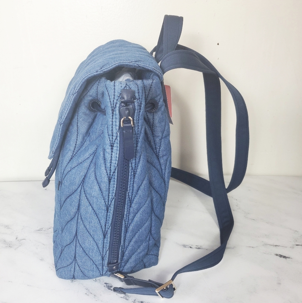 kate spade Quilted Denim Blue Backpack - Picture 4 of 7